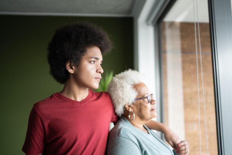 grandmother and grandson