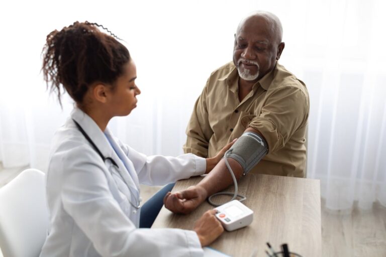 Female doctor conducting a medical exam