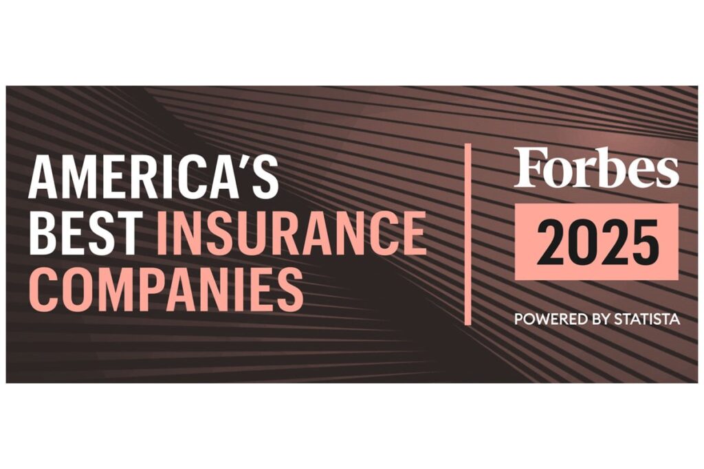 Forbes, America's best insurance companies 2025 badge